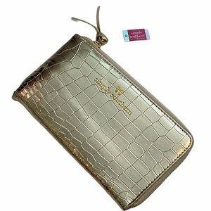 Simply Southern Metallic Gold Clutch / Large Zipper Wallet NWT